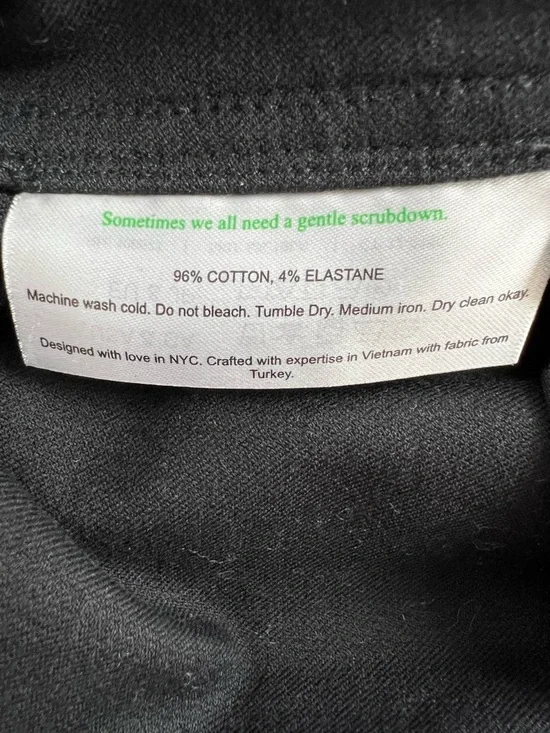 M.M. LaFleur Black Cotton & Elastane Blend High Rise Five Pocket Denim Pant - Picture 4 of 16